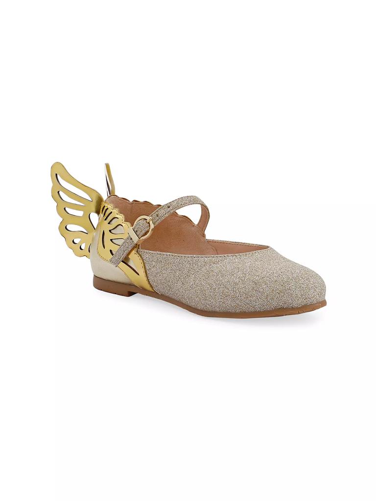 Sophia Webster Little Girl's & Girl’s Heavenly Glitter Butterfly Flats