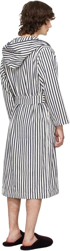 Tekla Off-White
Navy Terry Hooded Bathrobe 3