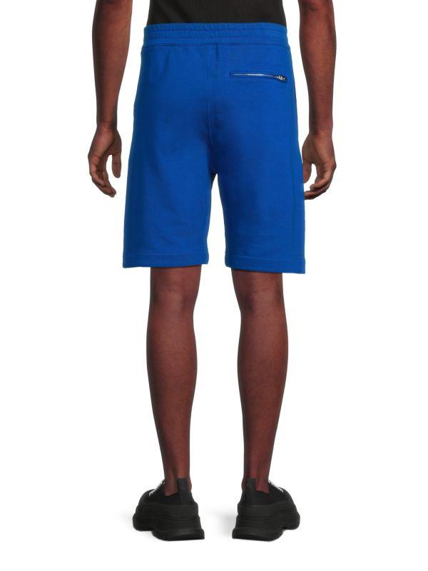 McQueen Logo Embroidered Jersey Shorts
