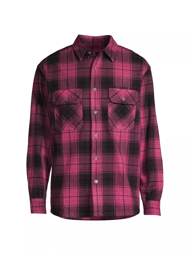 Purple Brand Plaid Cotton Flannel Shirt 1