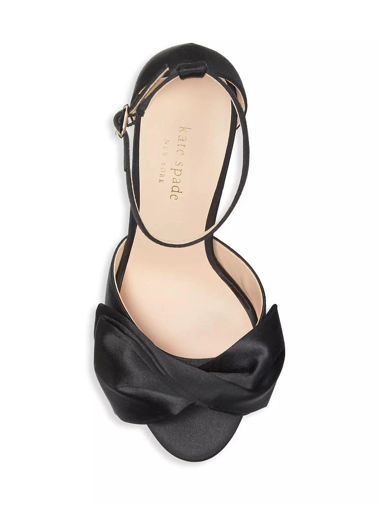 Kate Spade Bridal Bow Satin Platform Sandals 5