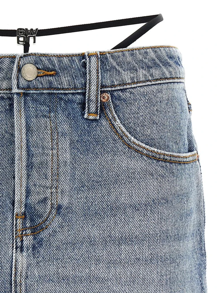 Alexander Wang Alexander Wang Thong Strap Denim Skirt 3
