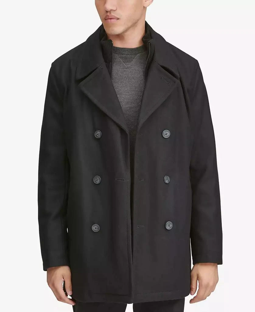Marc New York by Andrew Marc Men's Peacoat with Inset Bib 1