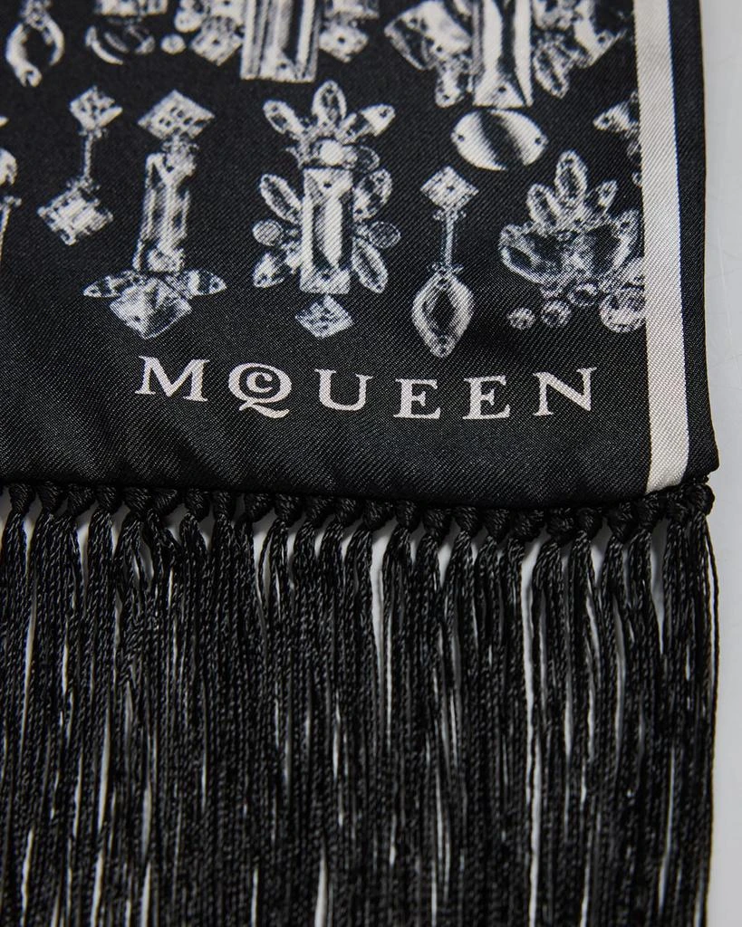 McQueen Crystal Mirror Silk Scarf 4