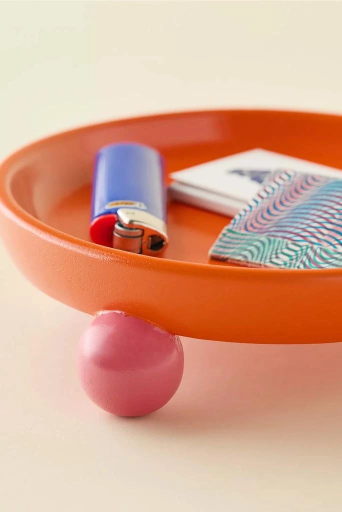 Urban Outfitters Raised Colorblock Mango Wood Catch-All Dish 3