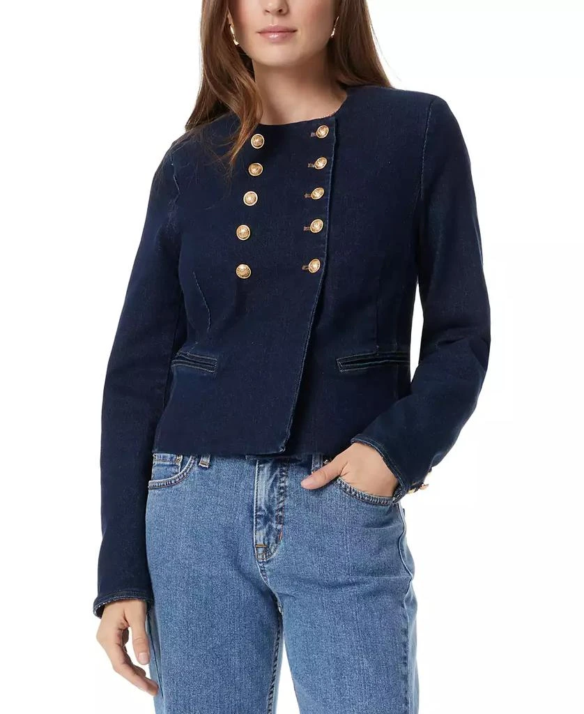 Sam Edelman Women's Fiona Double-Breasted Denim Blazer 1