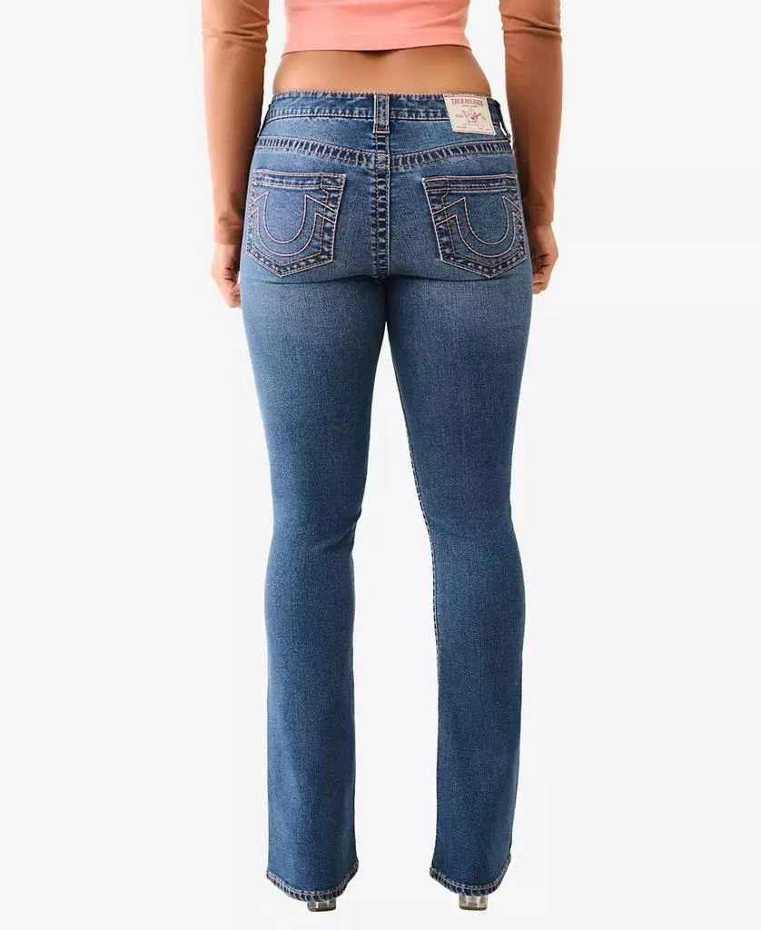 True Religion Women's Becca Mid Rise Big T Bootcut Jeans 2