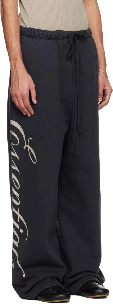 Essentials Black Holiday Heavy Fleece Lounge Sweatpants 2