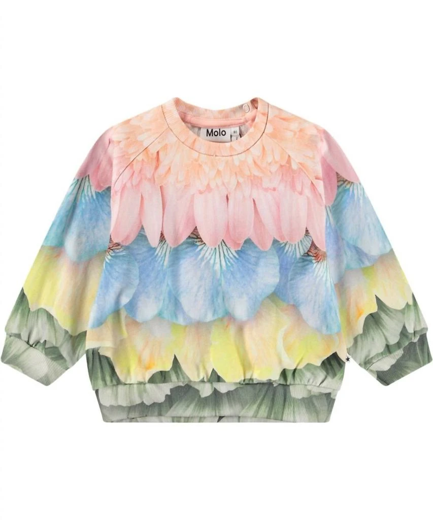 MOLO Girl
s Disc Sweatshirt In Petal Rainbow 2