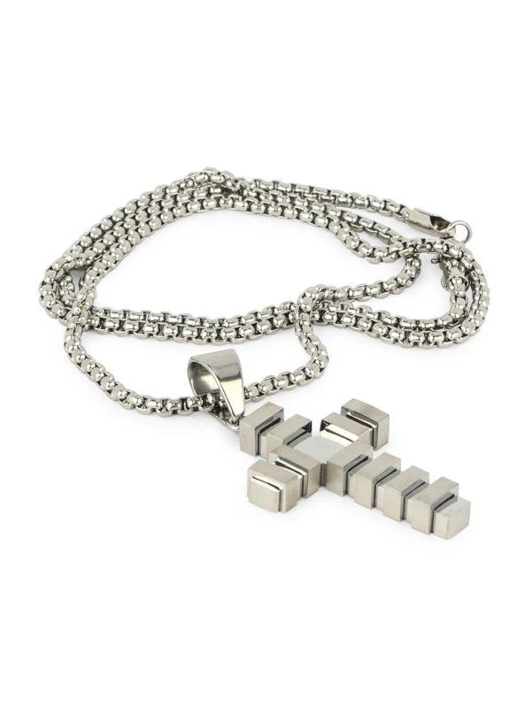 Jean Claude Dell Arte Stainless Steel Cross Pendant Necklace 2