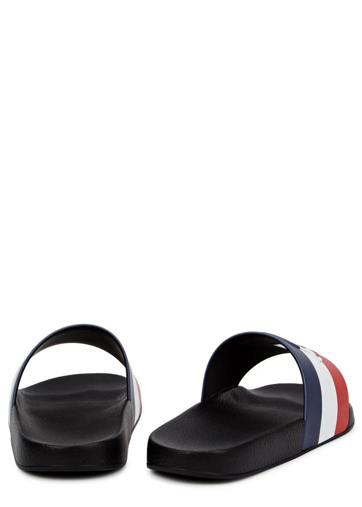 Moncler Basile striped rubber sliders 3