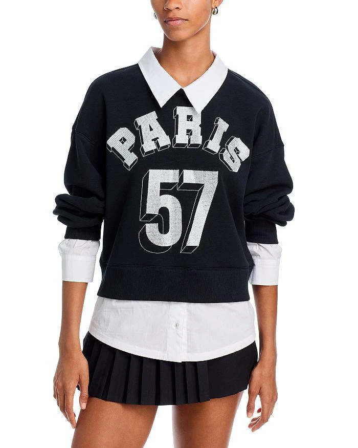 Cinq à Sept Justina Layered Look Sweatshirt 1