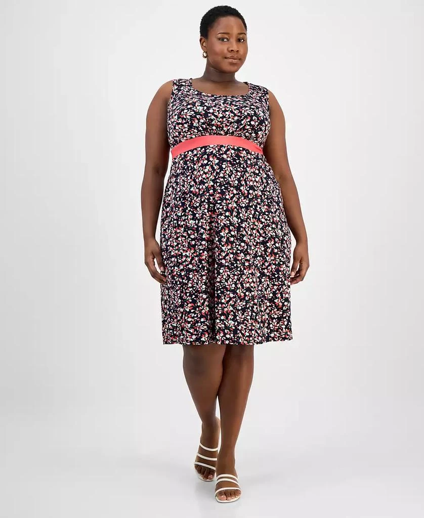 Sandra Darren Plus Size Round-Neck Open-Front Cardigan 2