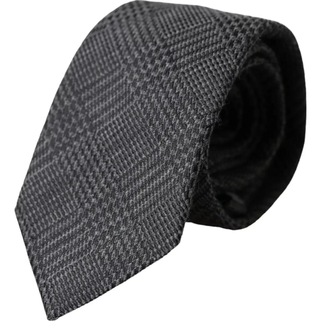 Dolce 
Gabbana Plaid Patterned Silk Adjustable Men Men
s Tie