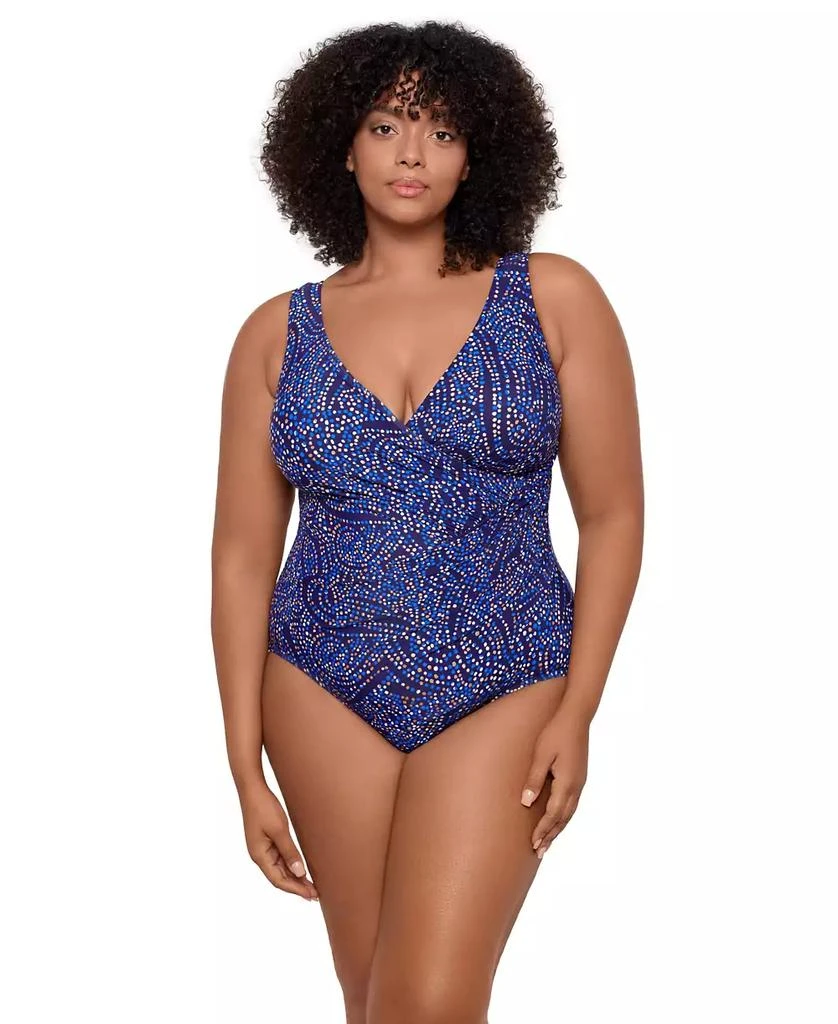 Miraclesuit Plus Size Spotlight Oceanus One Piece Swimsuit