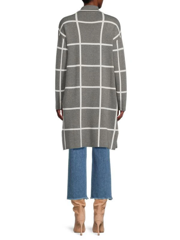 Saks Fifth Avenue Checked Open Front Coat 2