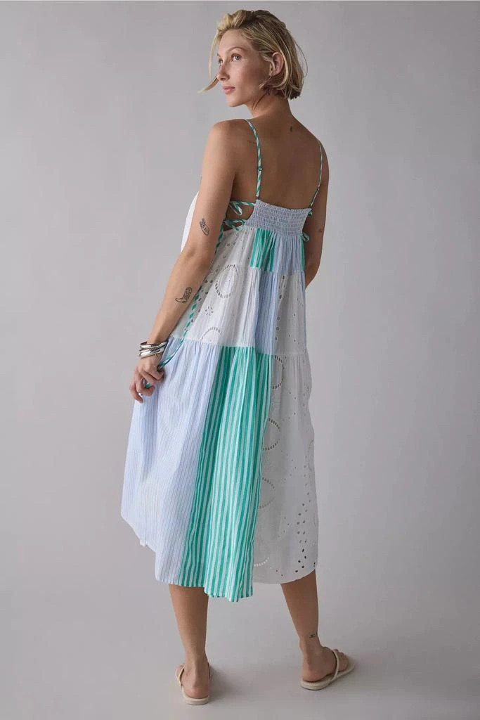BDG BDG Dakota Side-Tie Patchwork Cotton Midi Dress 3