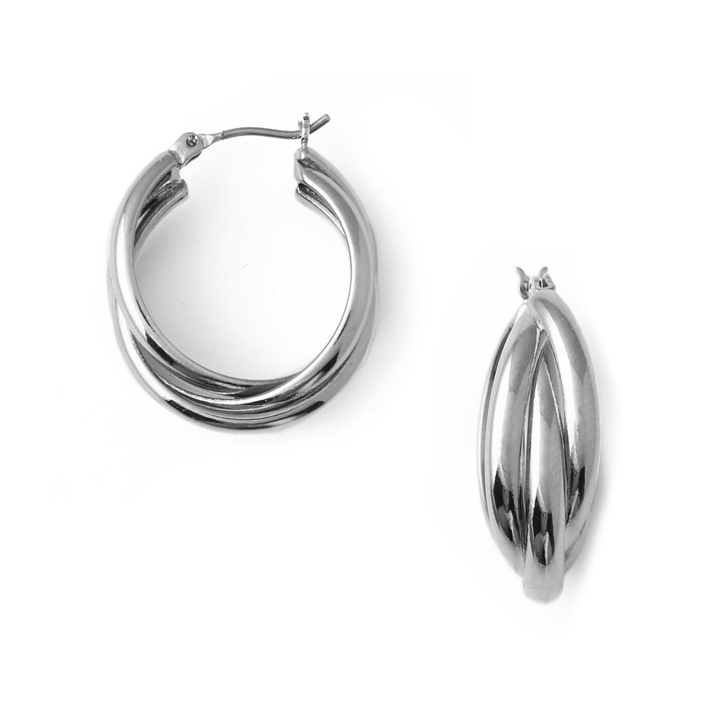 Orelia London Interlocking Hoop Earrings