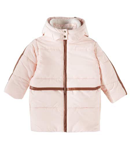 Chloé Faux leather-trimmed puffer coat