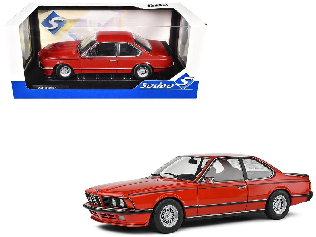 Solido 1984 BMW 635 CSI (E24) Henna Red 1/18 Diecast Model Car by