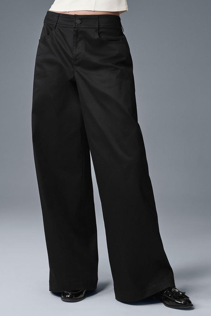 Alo Wanderlust Wide Leg Trouser - Black