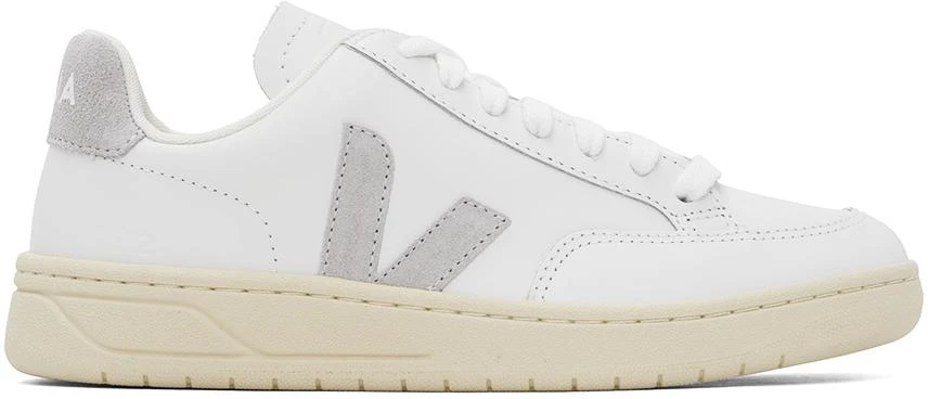 Veja White V-12 Leather Sneakers 1
