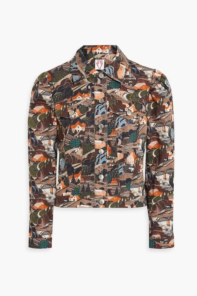 shrimps Aloe printed cotton-twill jacket 1