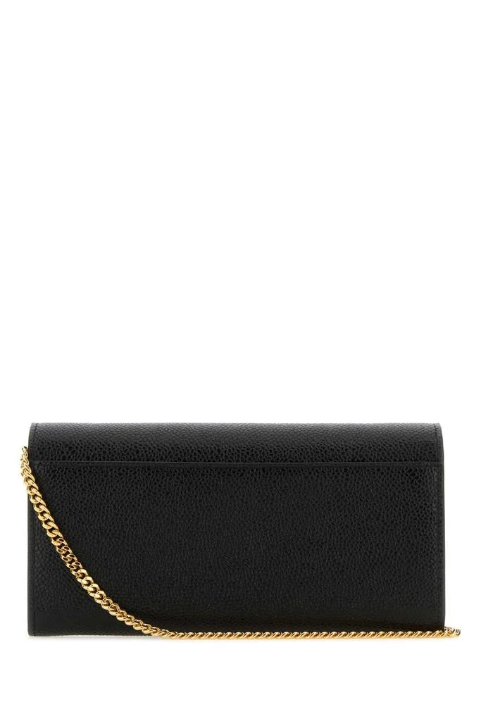 Thom Browne Thom Browne Logo Plaque Foldover Top Clutch Bag 2