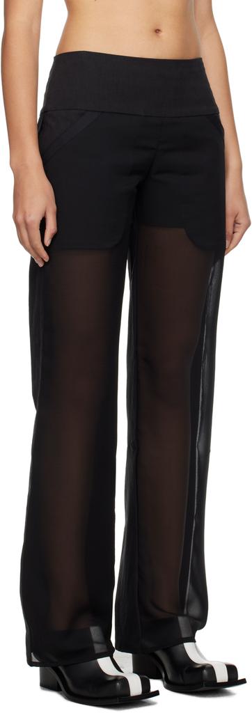 PAULA CANOVAS DEL VAS Black Arc Trousers