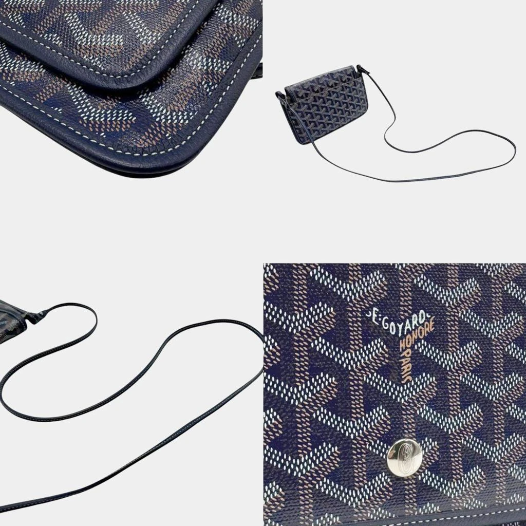 Goyard Goyard Navy Goyardine Canvas Plumet Pocket Wallet 2
