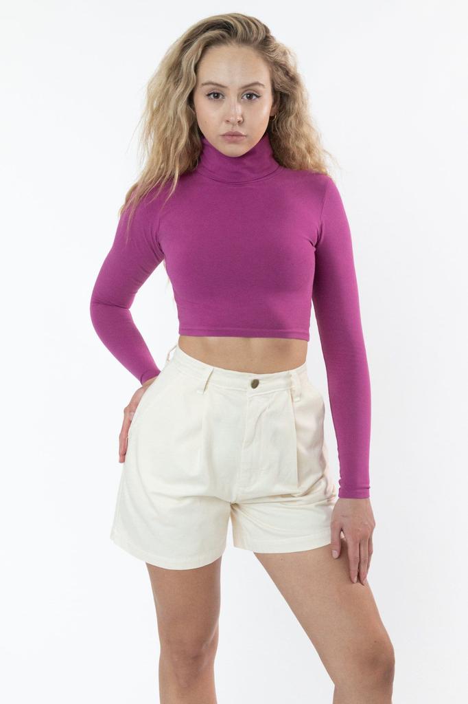 Los Angeles Apparel RCT372 - Cotton Twill Pleated Short