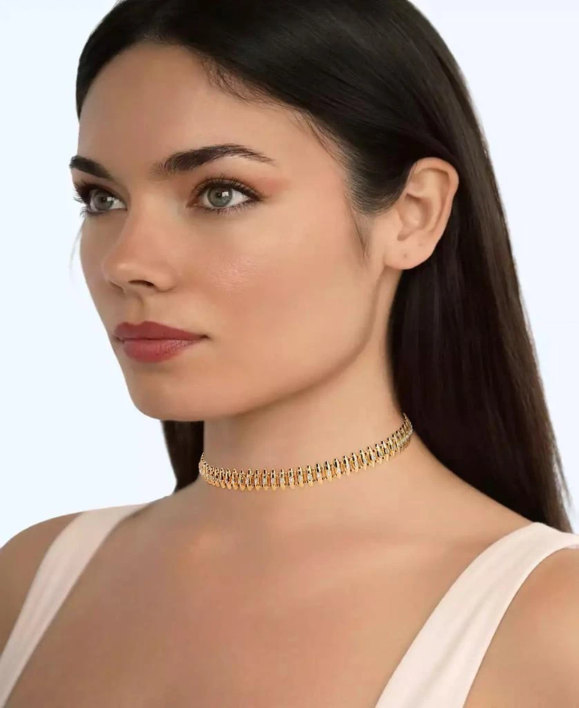 Ettika Jewelry Oval Dome Baguette Chain Necklace 2