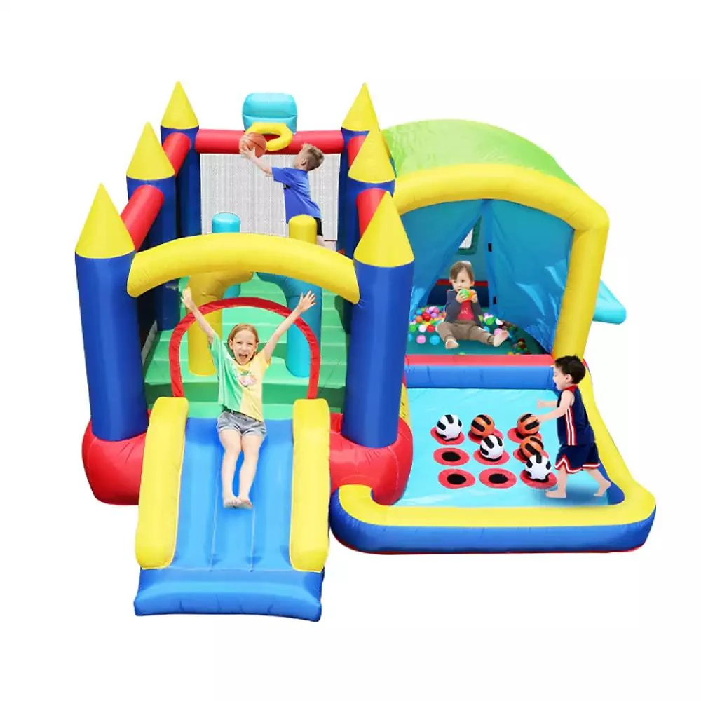Streamdale Furniture 7-in-1 Inflatable Bouncy House with Ball Pit 6