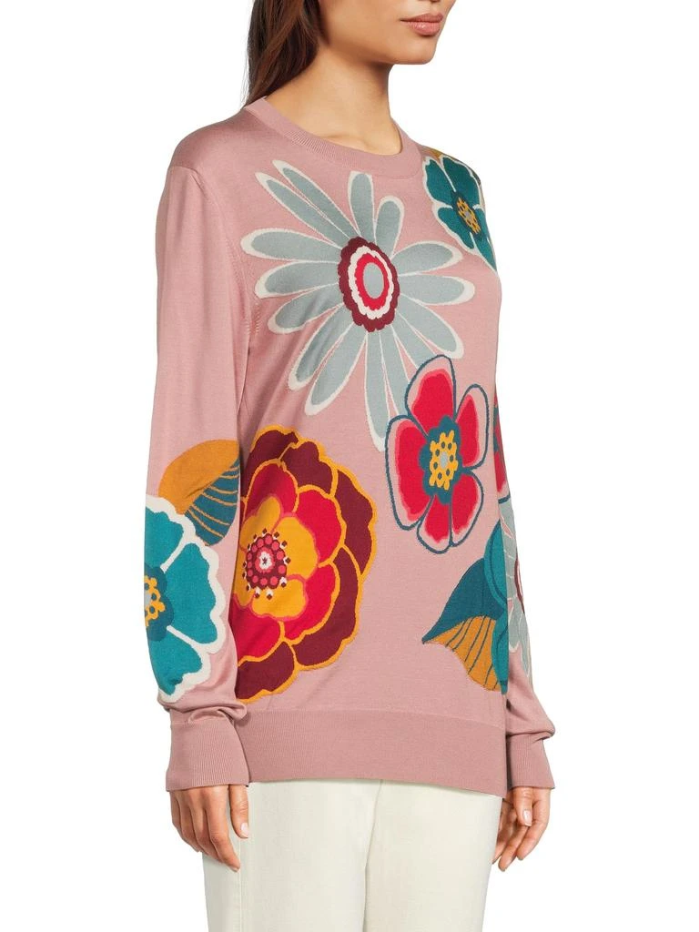 Dolce 
Gabbana ​Floral-Print Silk Crewneck Sweater 2
