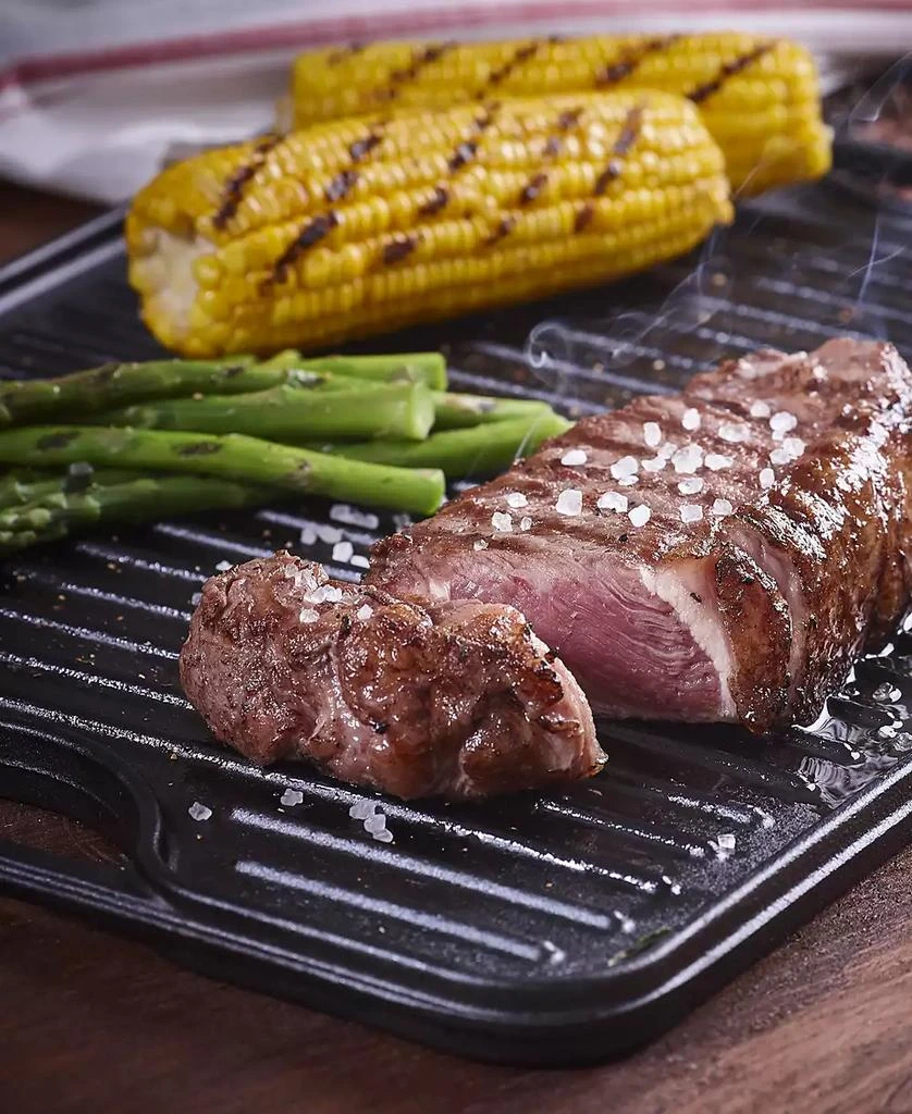 Victoria Large Rectangular Reversible Cast Iron Griddle, Solid, 20" x 14", Seasoned 7