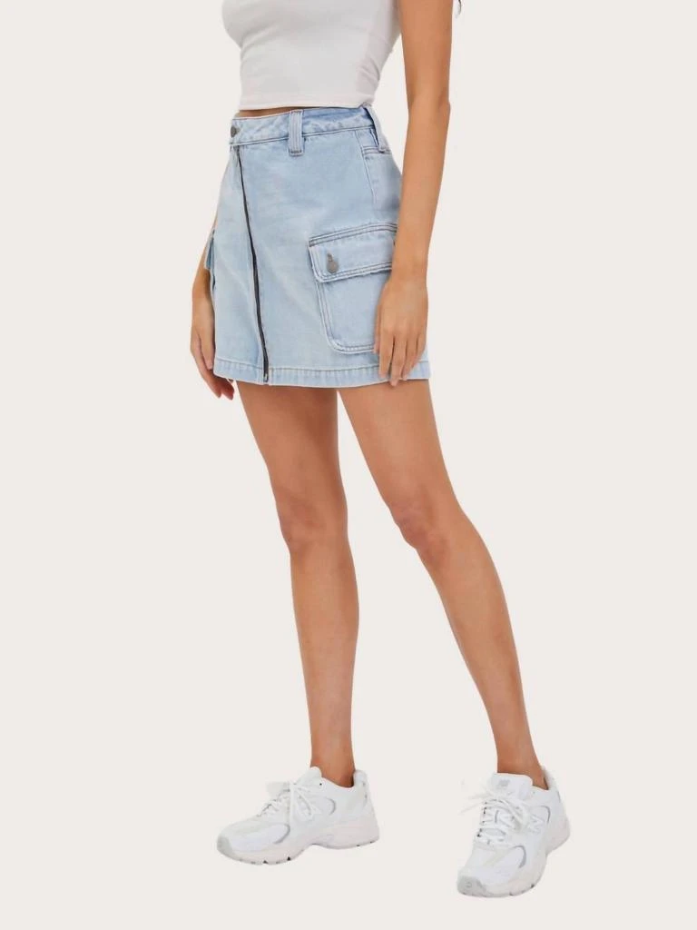 CELLO A-Line Cargo Skirt In Blue 2