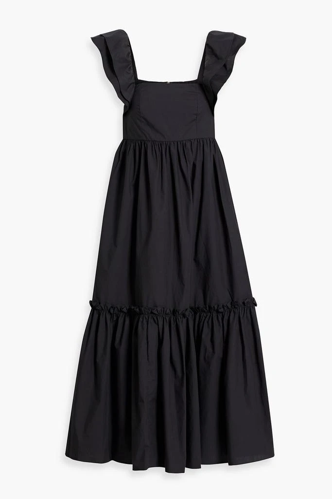 Cara Cara Darby ruffled cotton-poplin midi dress 1