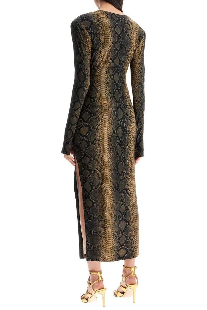 Norma Kamali Norma Kamali Snake Print Long-Sleeve Dress 3
