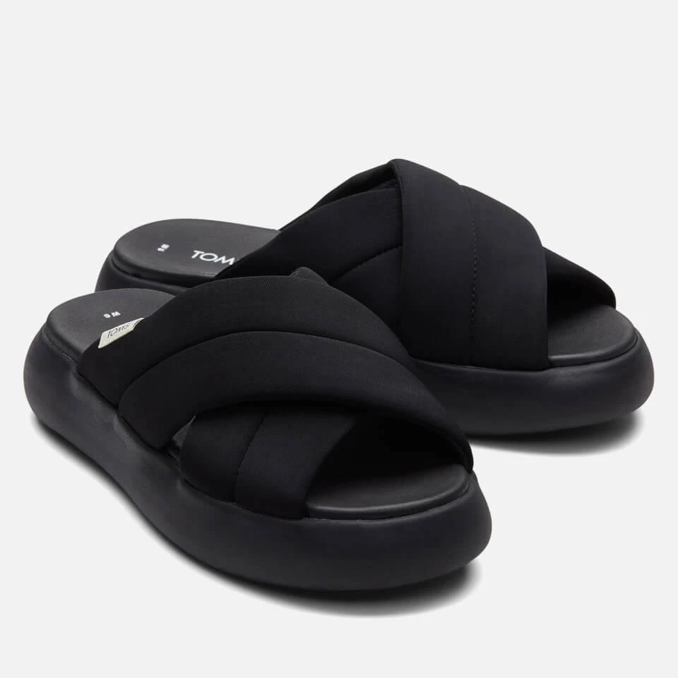 TOMS TOMS WOMEN'S ALPARGATA MALLOW CROSSOVER VEGAN SANDALS - BLACK/BLACK 3