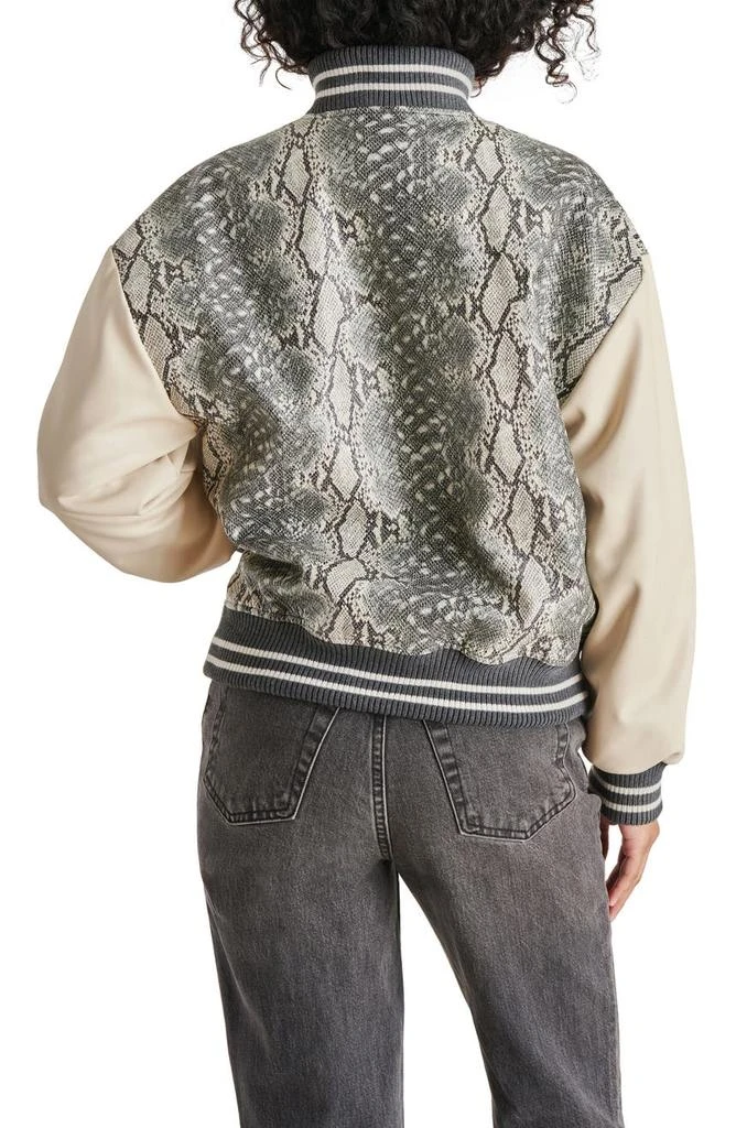 Steve Madden Alexandra Faux Snakeskin Bomber Jacket 2