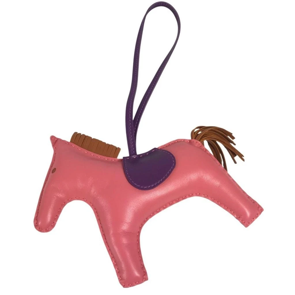 Hermes pink Agneau Milo Handbag Charm (Pre-Owned) 2