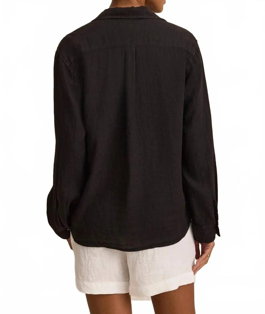 Velvet by Graham & Spencer Sisi Linen Shirt In Black 3