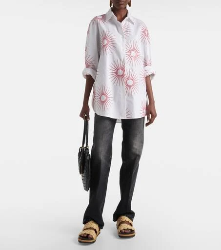 Dries Van Noten Woven and raffia and leather slides 2