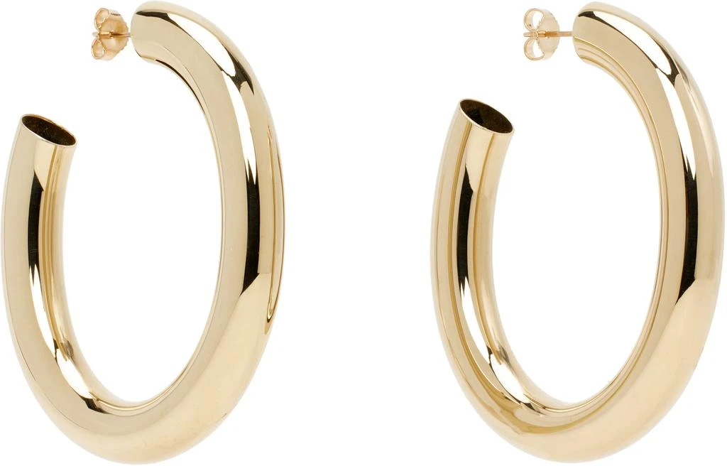 Laura Lombardi Gold Curve Earrings 2