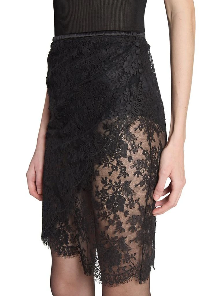 Yves Saint Laurent Wrap Pencil Skirt in Lace 7