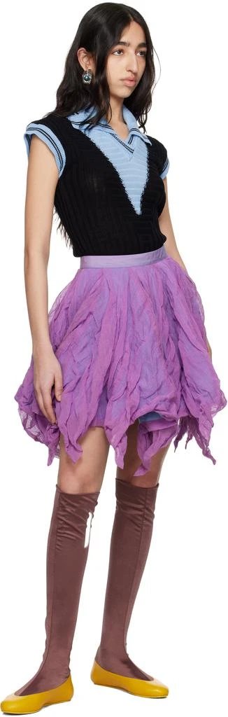 Kiko Kostadinov Blue & Black Quimby Sleeveless Knit Polo 5