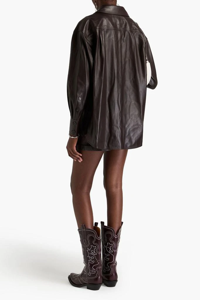 FRAME Oversized leather shirt 3
