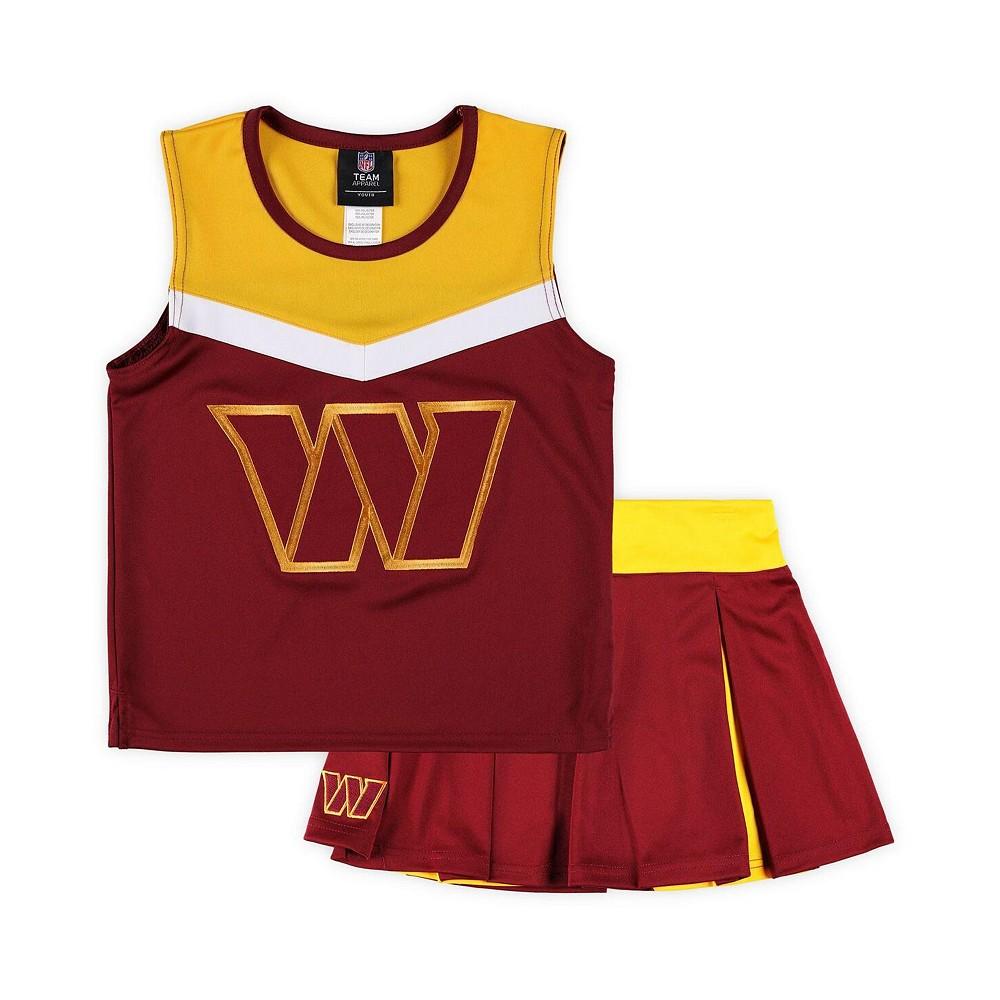 Outerstuff Big Girls Burgundy Washington Commanders Spirit Cheerleader Two-Piece Set