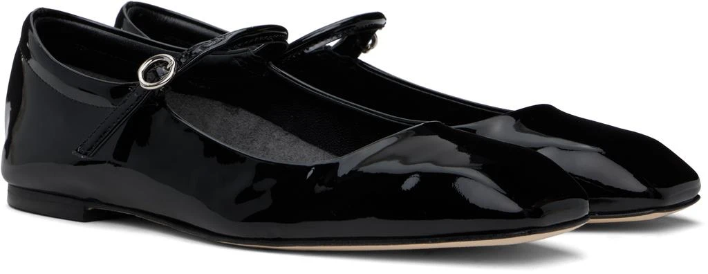 AEYDE Black Uma Leather Mary-Jane Ballerina Flats 4