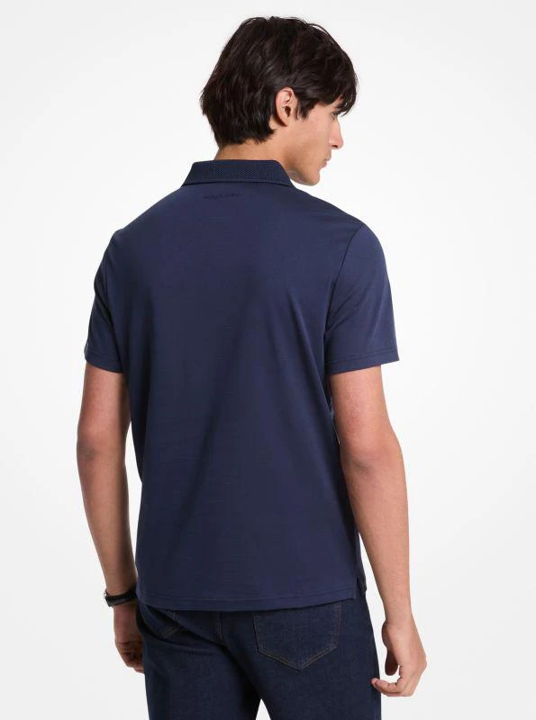 Michael Kors Cotton and Mesh Collar Polo Shirt 2